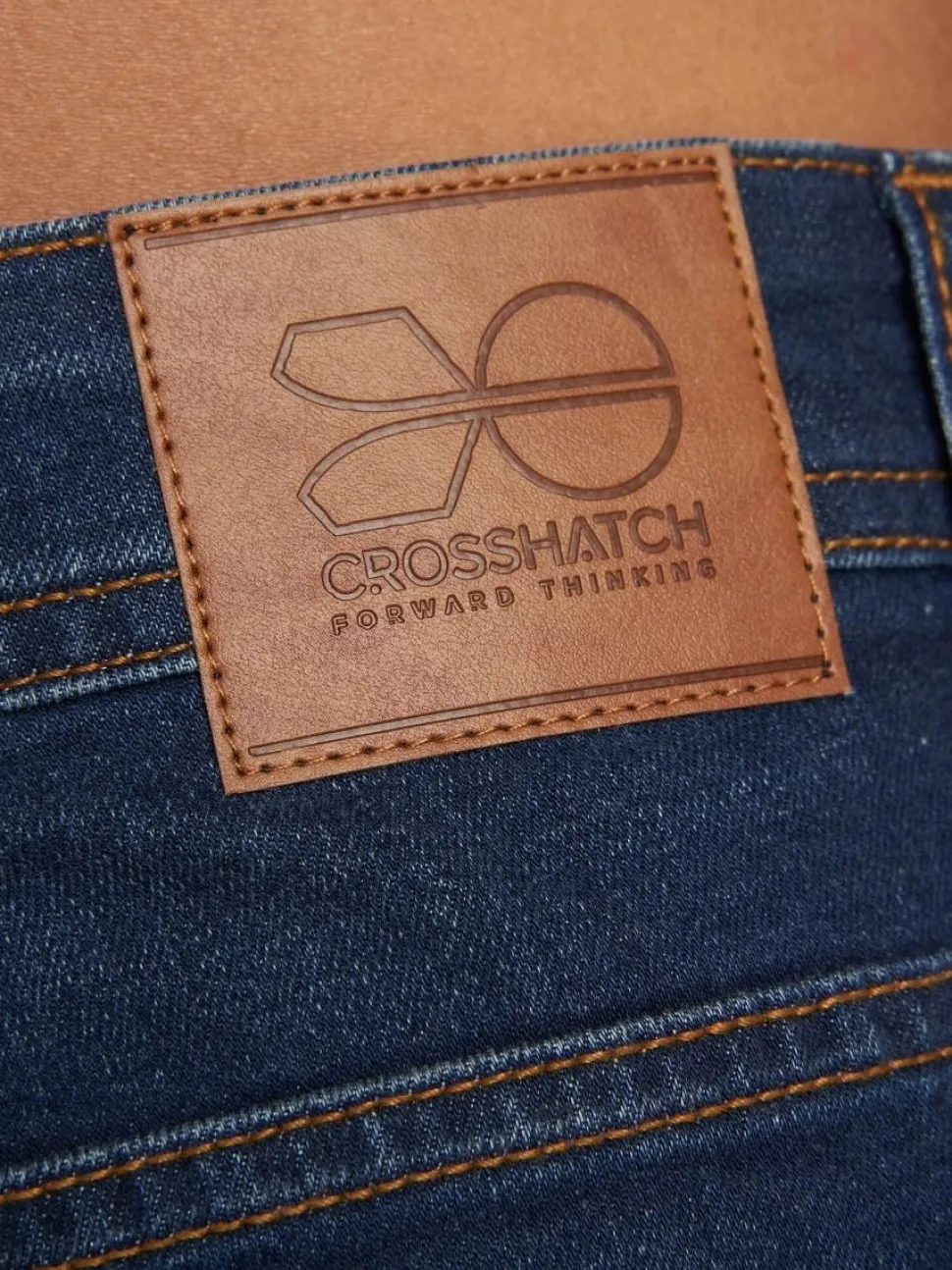 Men's Crosshatch Bootcut Jeans Dark Wash