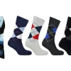 Men's Easy Grip Argyle Non-Elastic 3 Pack Socks