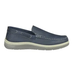 Men's Exmouth Navy Slip On Boat Shoes by Charles Southwell