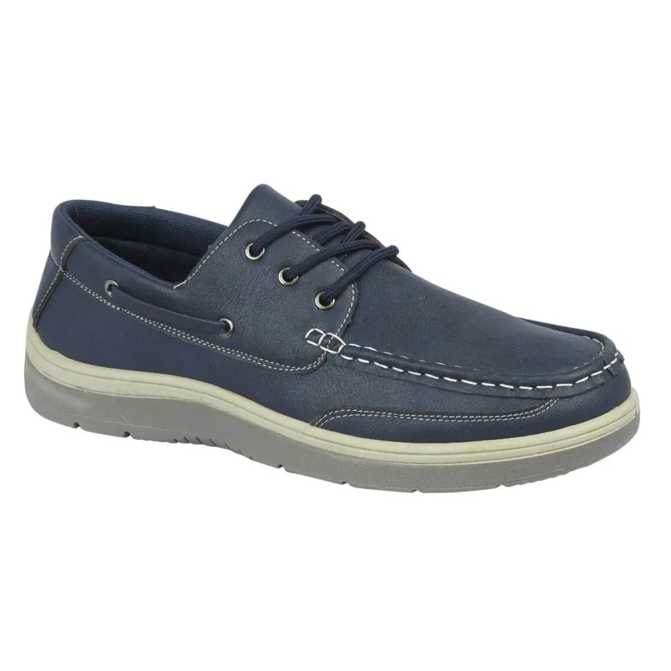 Men's Falmouth Navy Boat Shoes by Charles Southwell
