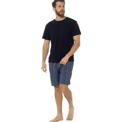 Men's Foxbury T-Shirt & Short Pyjama Set - Navy