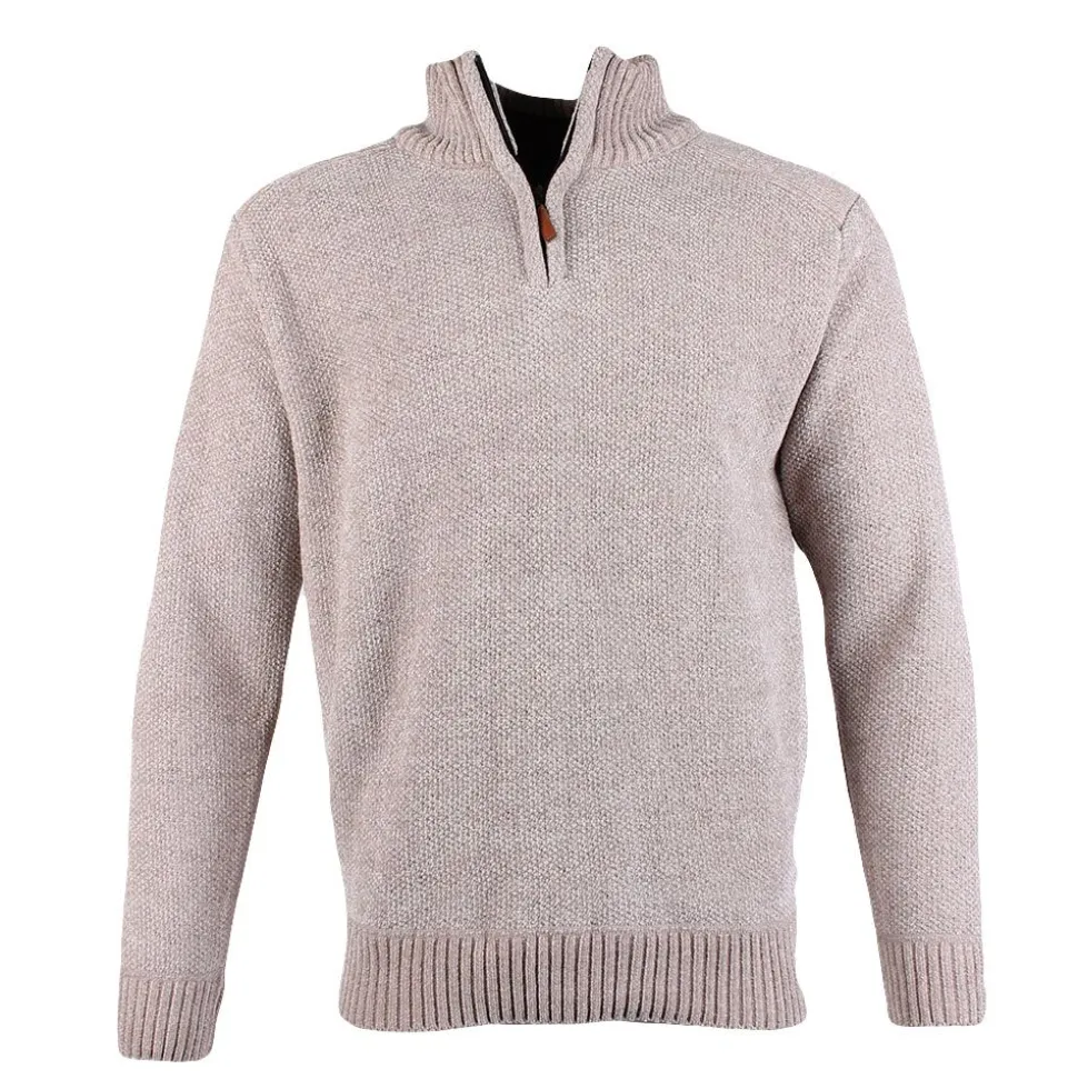 Men's Geneva Half Zip Jumper Biscuit