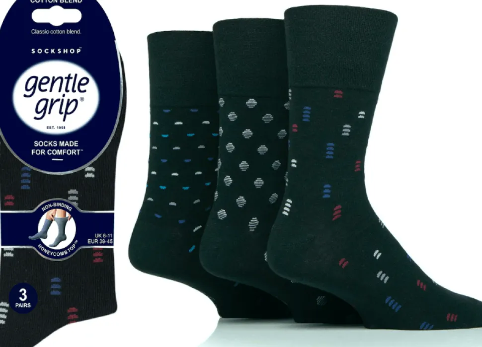 Men's Gentle Grip Non-Binding Honeycomb Socks