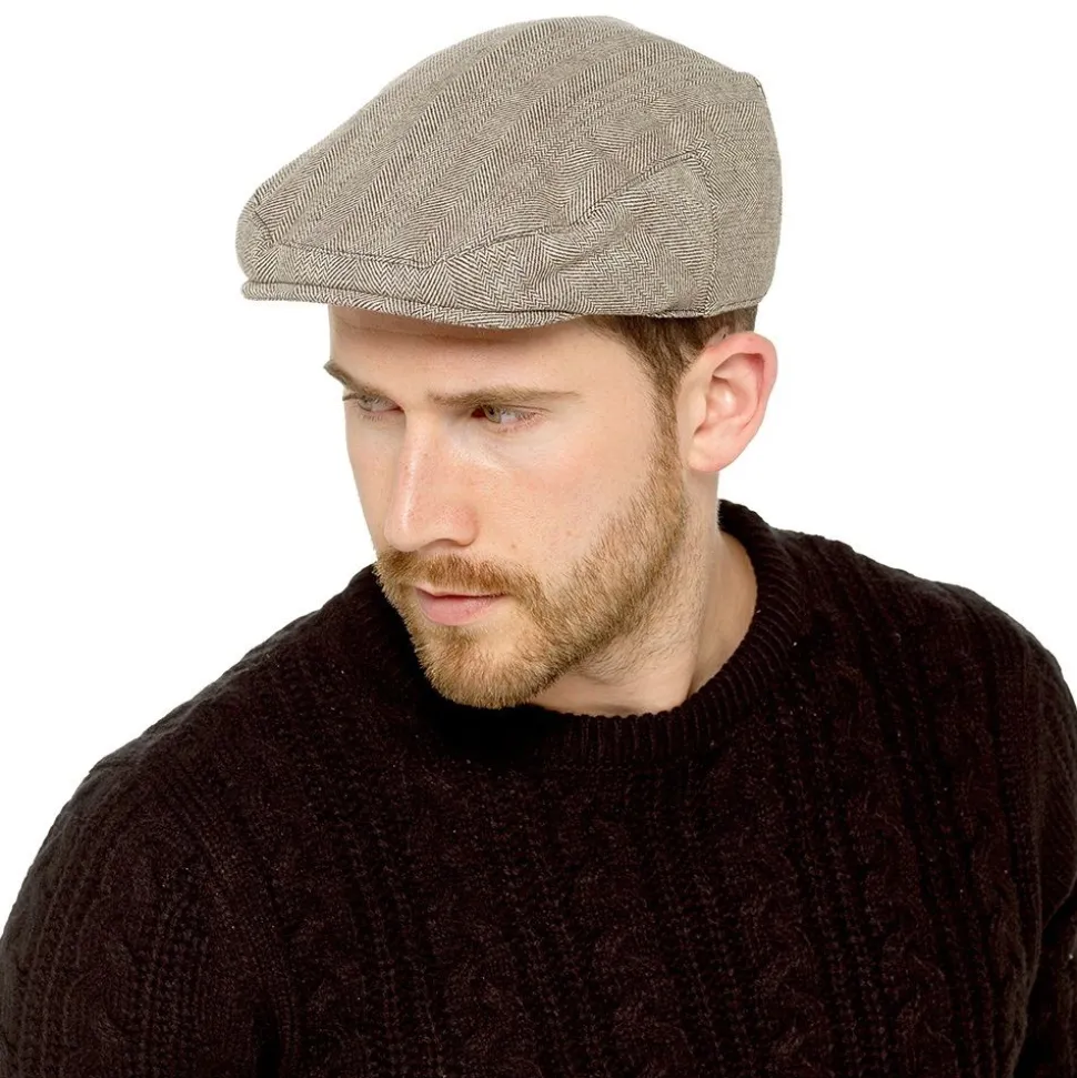 Men's Herringbone Flat Cap