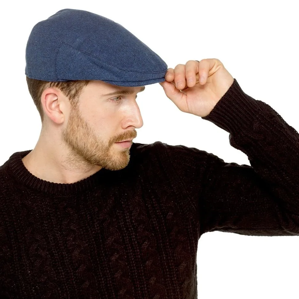 Men's Herringbone Flat Cap