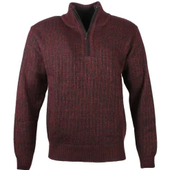 Men's Ice Half Zip Jumper Burgundy