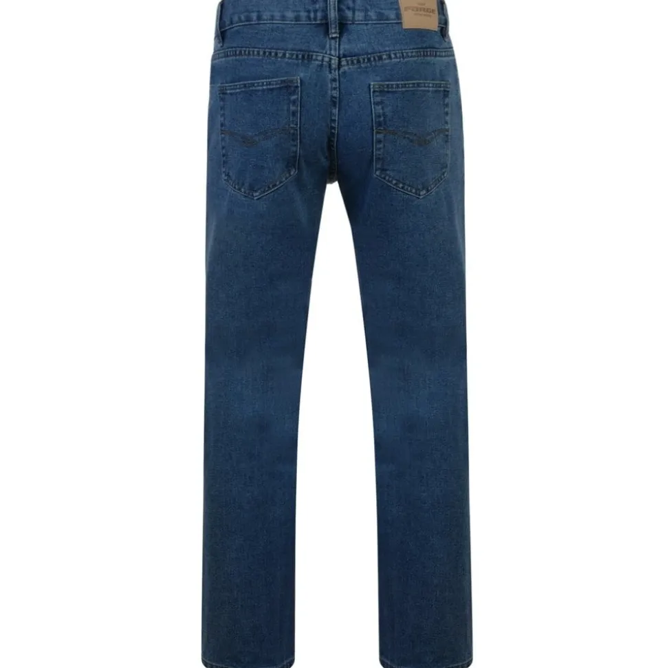 Mens Jeans Forge Straight Leg Stone Wash