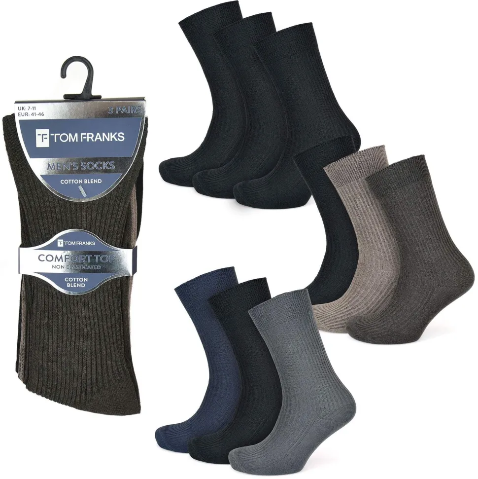 Men's Non-Elasticated Socks Assorted