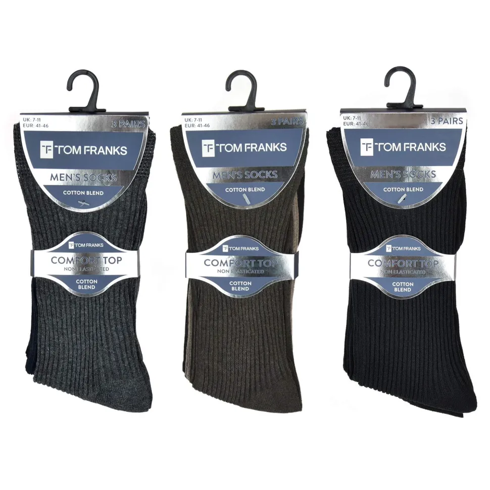 Men's Non-Elasticated Socks Assorted