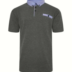 Men's Outsize Grey Waffle Polo Shirt by Forge