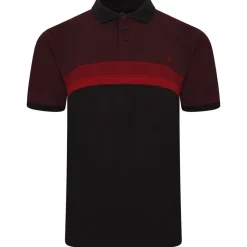 Mens Outsize Polo Shirt Interlock Burgundy By Forge