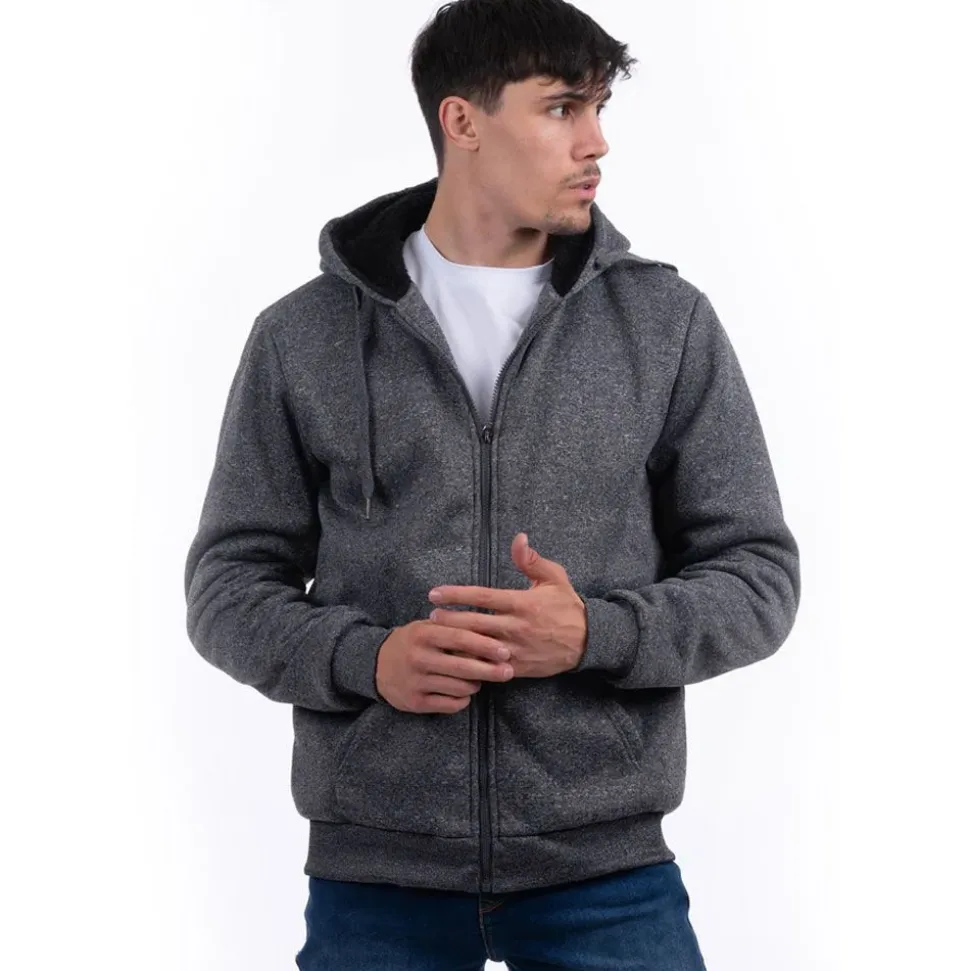 Men's Padded Hoody Charcoal