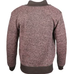 Men's Panel Full Zip Jumper Brown
