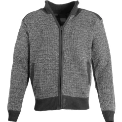 Men's Panel Full Zip Jumper Grey