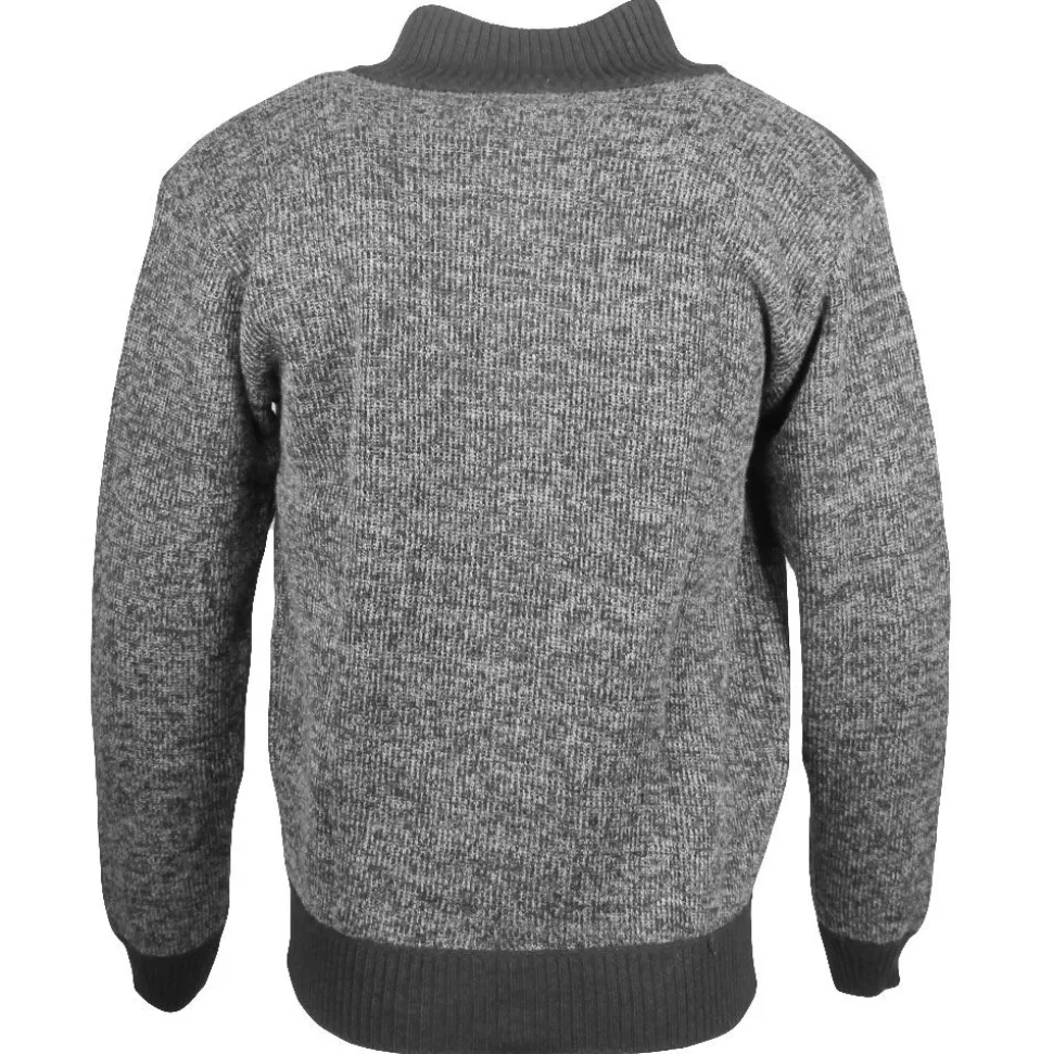 Men's Panel Full Zip Jumper Grey