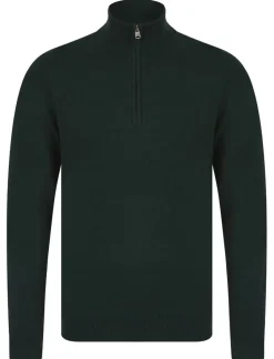 Men's Redwood Half Zip Sweater Evergreen