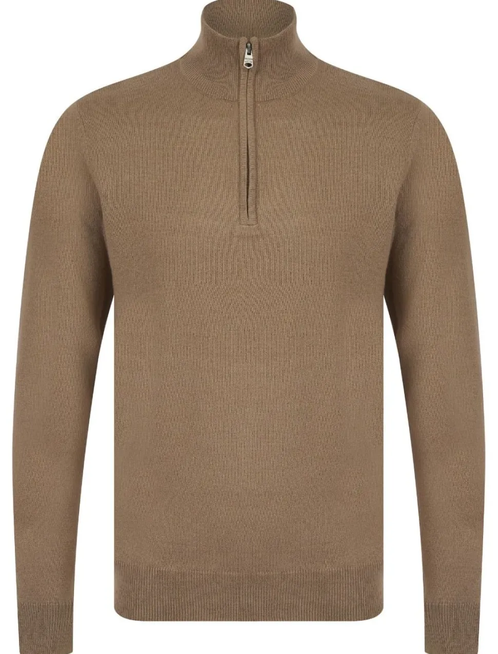 Men's Redwood Half Zip Sweater Taupe