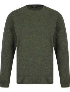 Men's Round Neck Twill Sweater Khaki