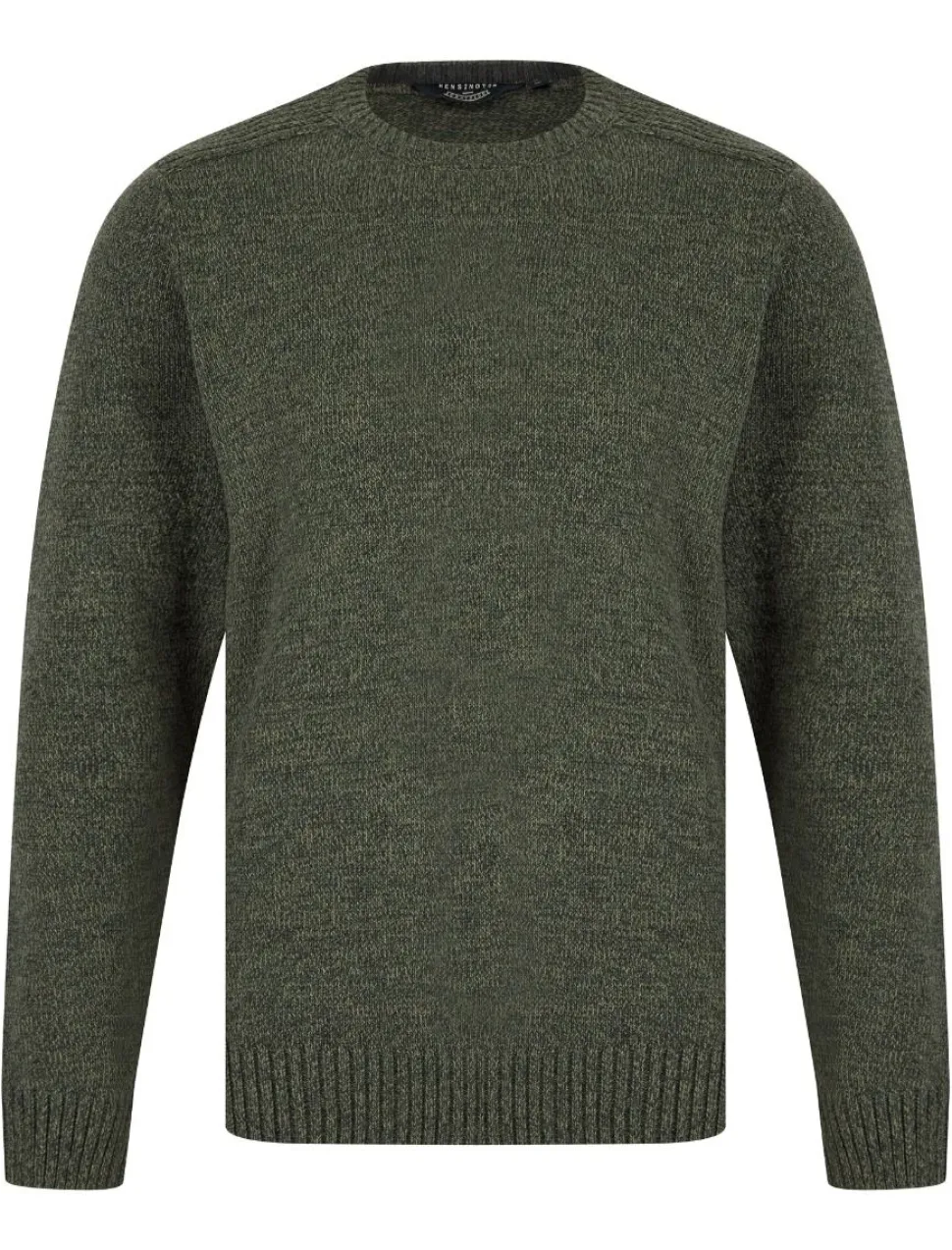 Men's Round Neck Twill Sweater Khaki