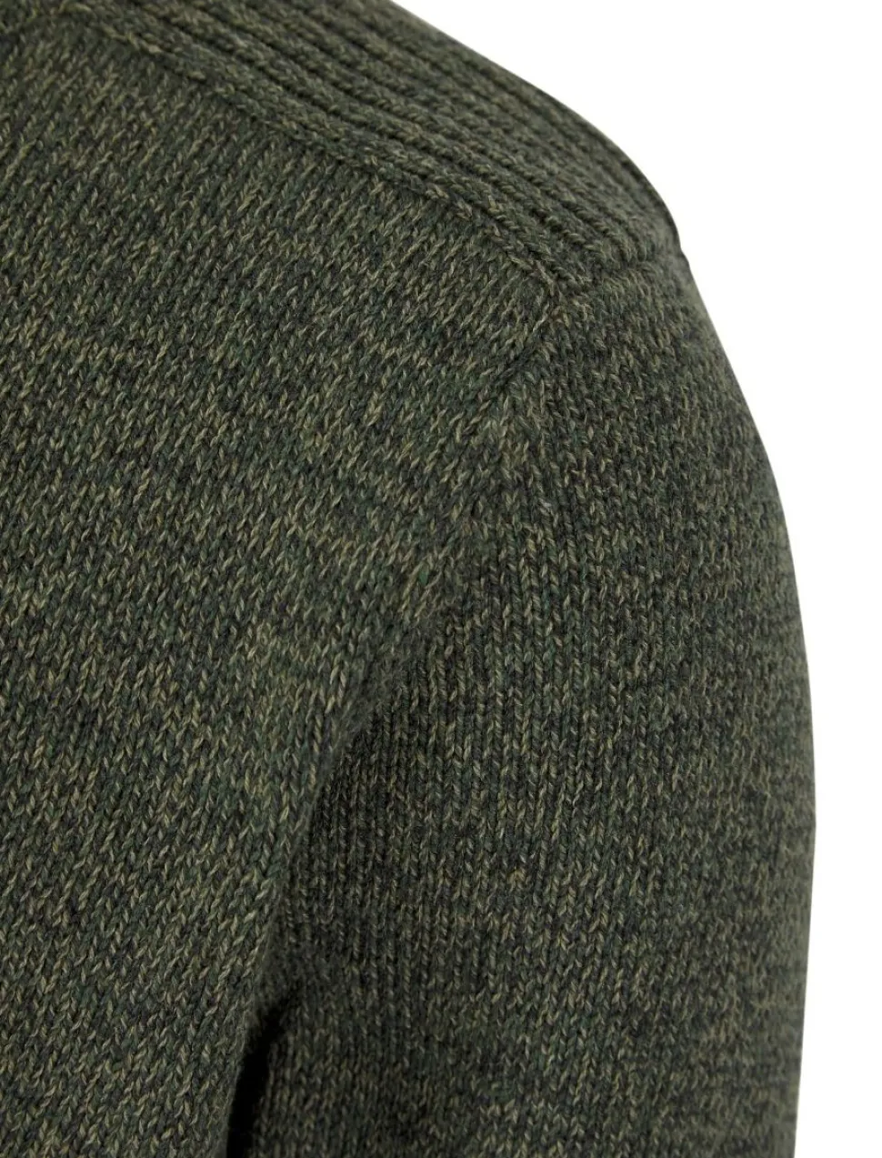 Men's Round Neck Twill Sweater Khaki