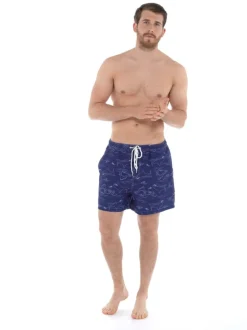 Mens Shark Swim Shorts Blue