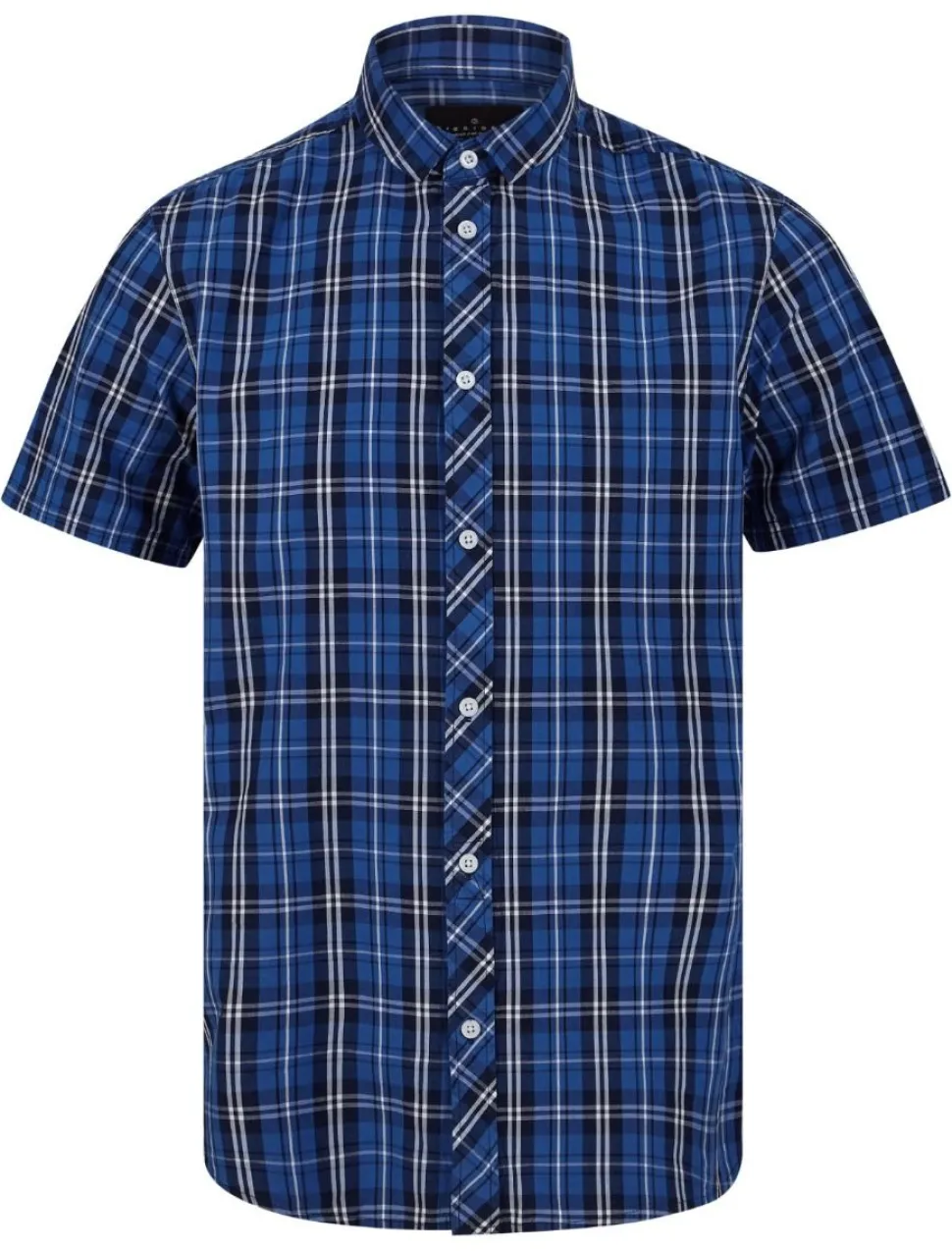 Men's Short Sleeve Check Shirt Dutch Blue