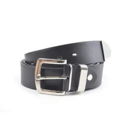 Mens Silver Buckle Jeans Belt