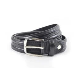 Mens Snake Effect Leather Lined Belt