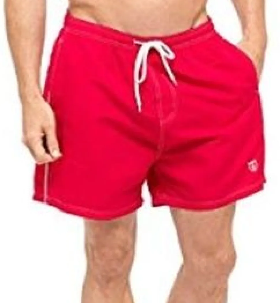 Men's Swimming Shorts with Piping Detail - 4 Colours