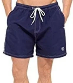 Men's Swimming Shorts with Piping Detail - 4 Colours
