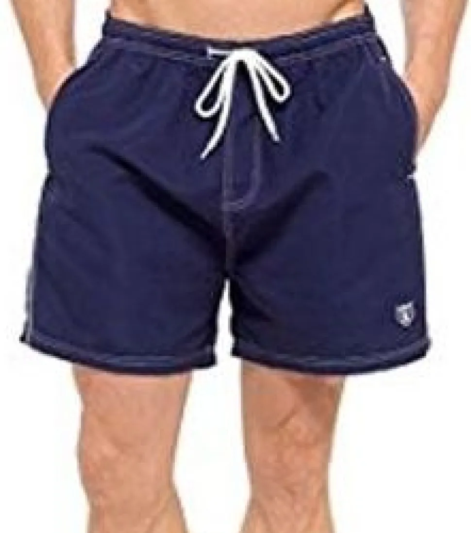 Men's Swimming Shorts with Piping Detail - 4 Colours