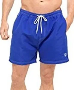 Men's Swimming Shorts with Piping Detail - 4 Colours
