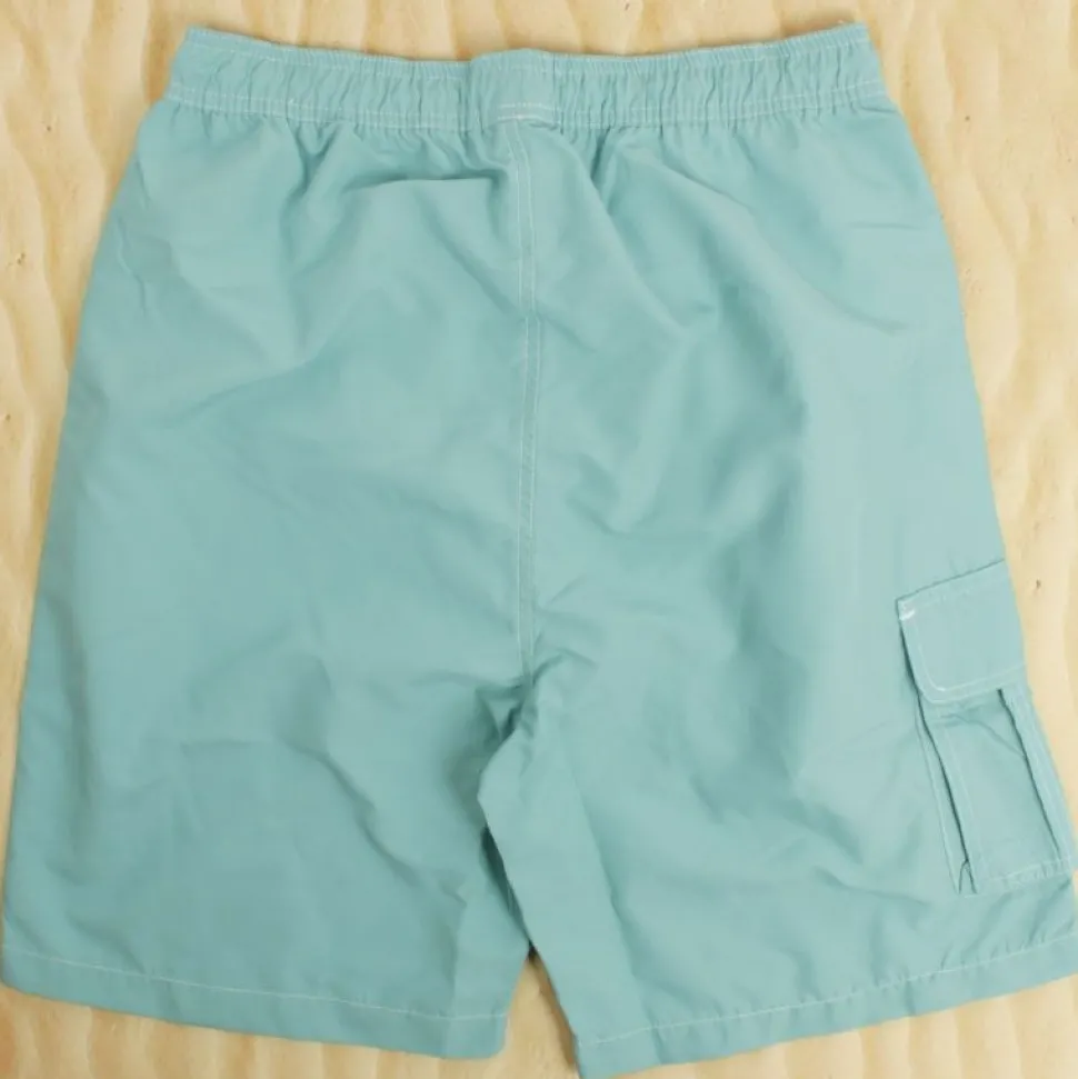 Mens Turquoise Cargo Swimming Shorts