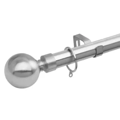 Metal Curtain Pole Nickell Ball 120-210cm