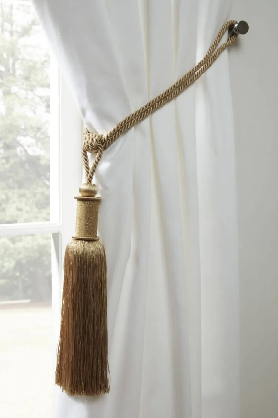 Midnight Curtain Rope Tie Back Gold