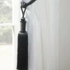Midnight Curtain Rope Tie Back Charcoal