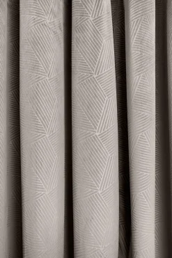 Midnight Velvet Eyelet Curtains Stone