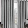 Midnight Velvet Eyelet Curtains Silver