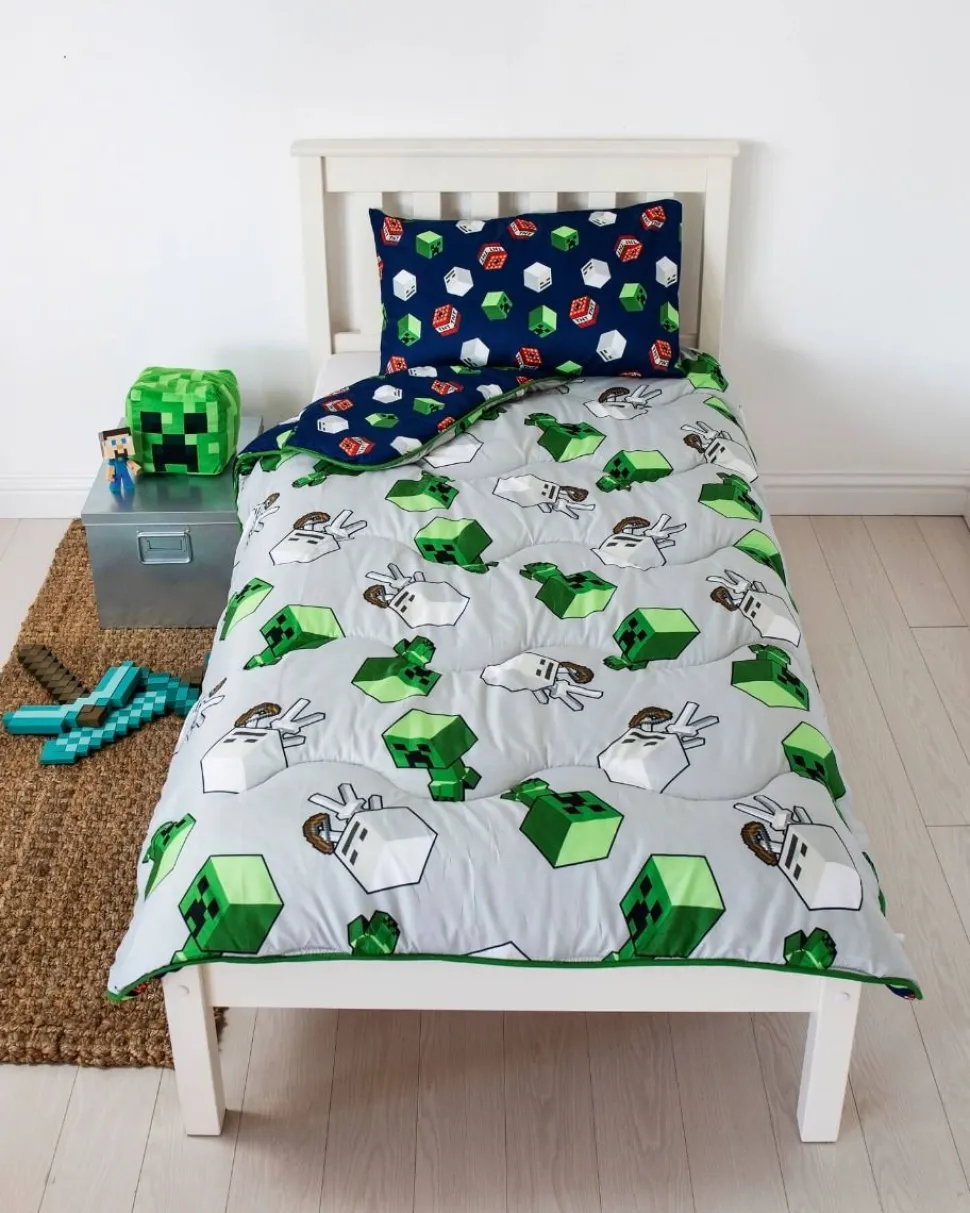 Minecraft Build Coverless Blanket/Duvet Set Single