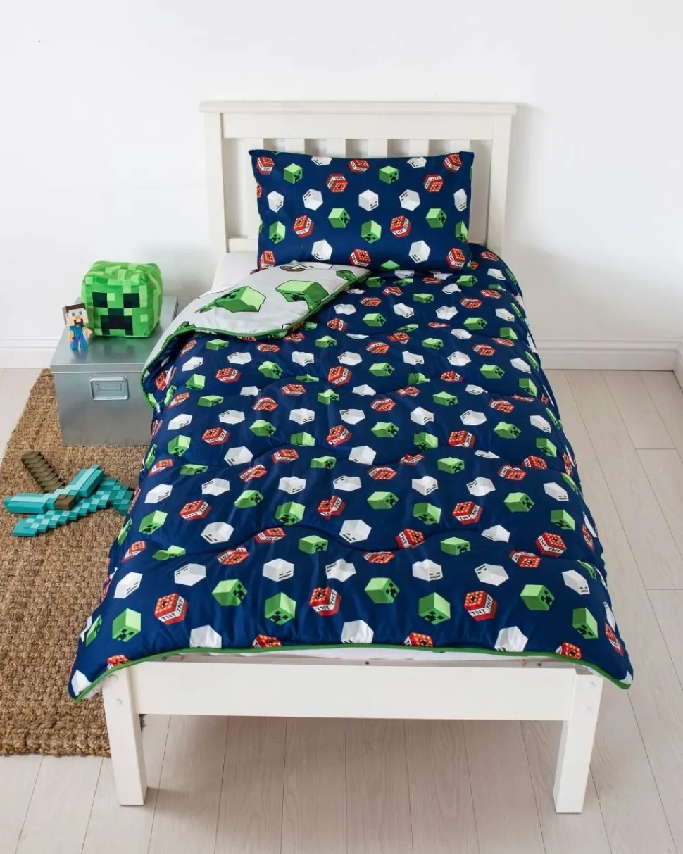 Minecraft Build Coverless Blanket/Duvet Set Single