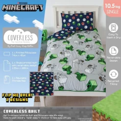 Minecraft Build Coverless Blanket/Duvet Set Single