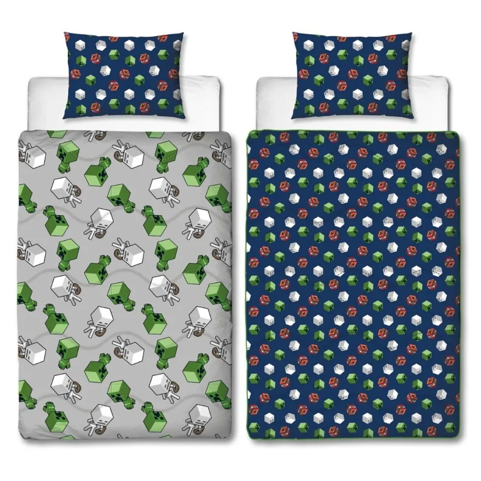 Minecraft Build Coverless Blanket/Duvet Set Single