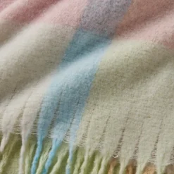Mohair Check Throw Pastel by Catherine Lansfield