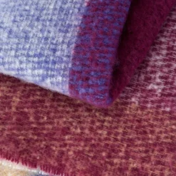 Mohair Check Throw Plum by Catherine Lansfield