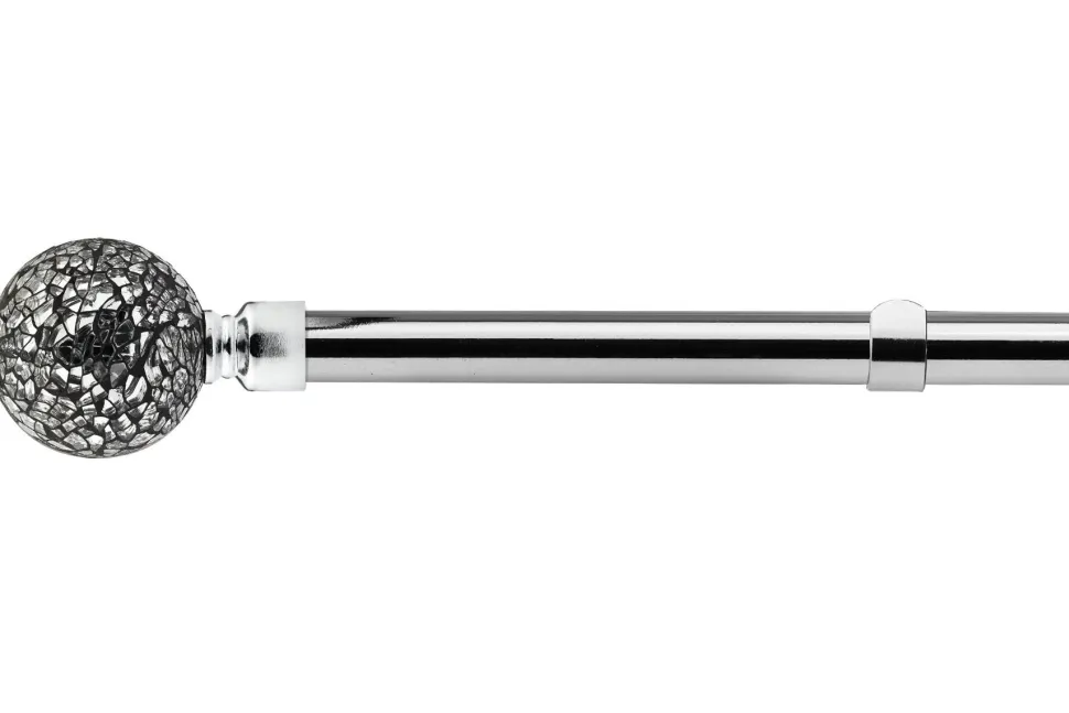 Mosaic Chrome Ball Curtain Pole 25/28mm