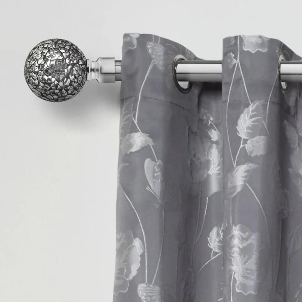 Mosaic Chrome Ball Curtain Pole 25/28mm