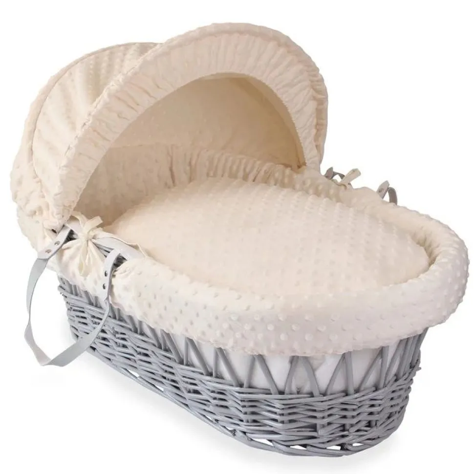 Moses Basket Dressing Set Cream by Cuddles Collection
