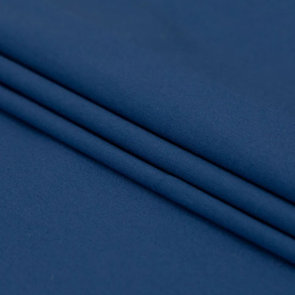 Navy 100% Cotton Plain Poplin Fabric - Price by the Metre