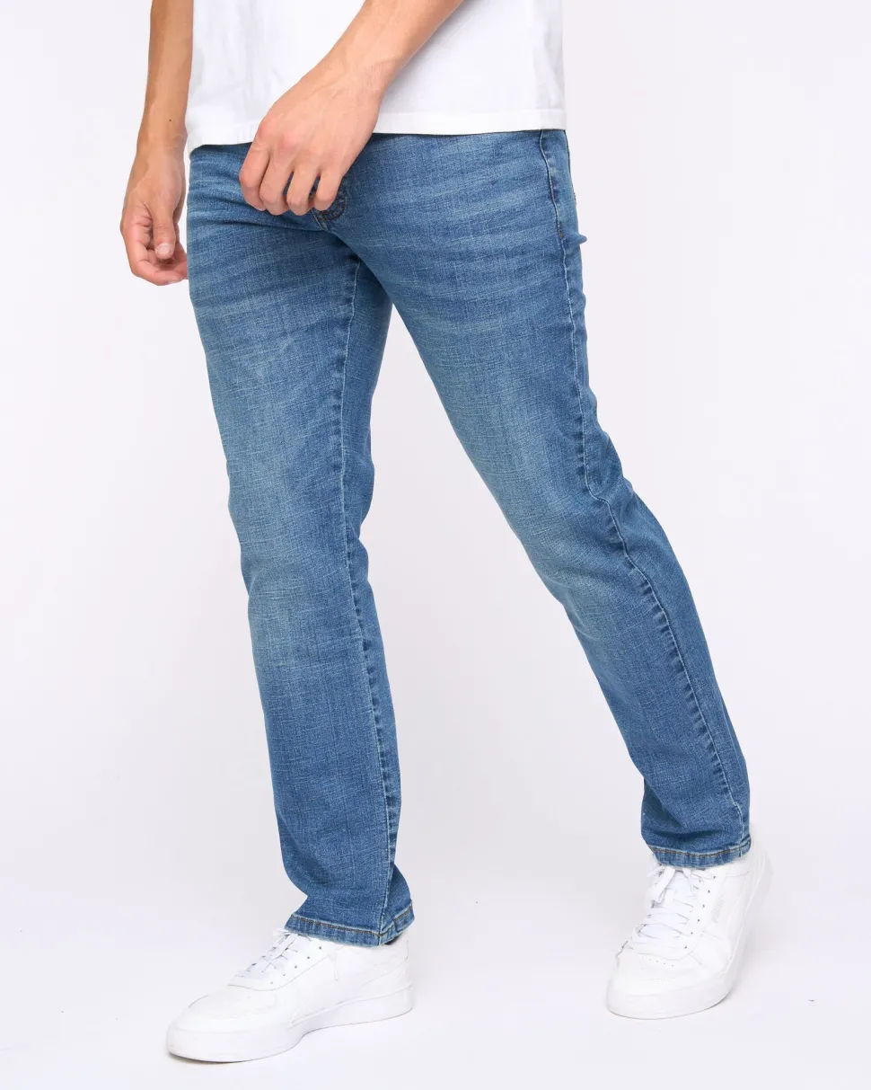 Newbury Straight Fit Jeans Mid Wash Bewley & Ritch