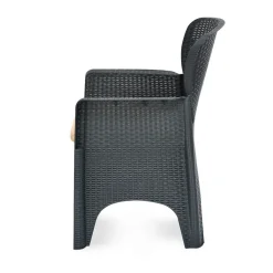 Nilkamal Breeze 3 Piece Patio Set Charcoal